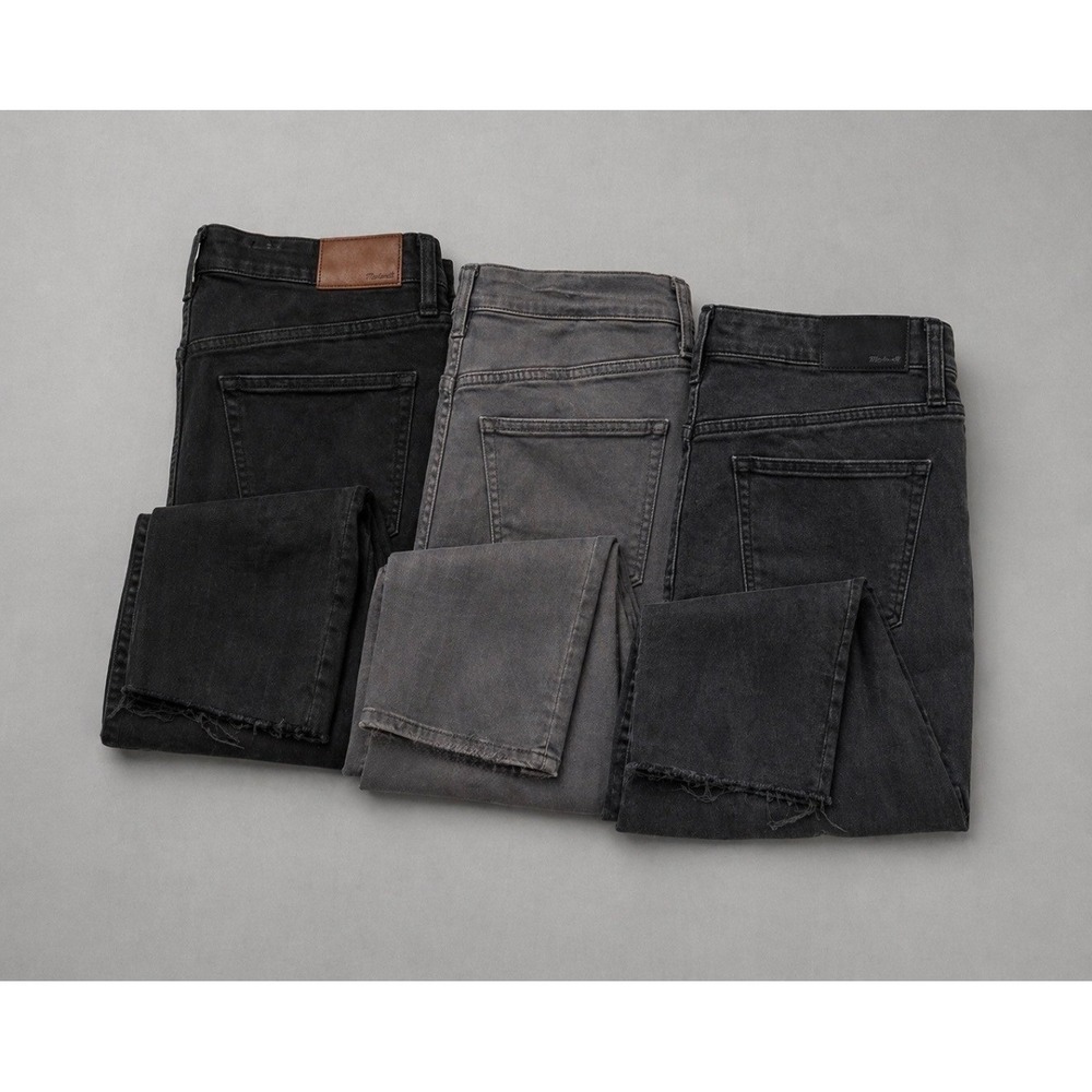 Madewell Jeans Bundle 27 High Rise Skinny Black Gray Lot 3 2‎ Ripped Knee Curvy